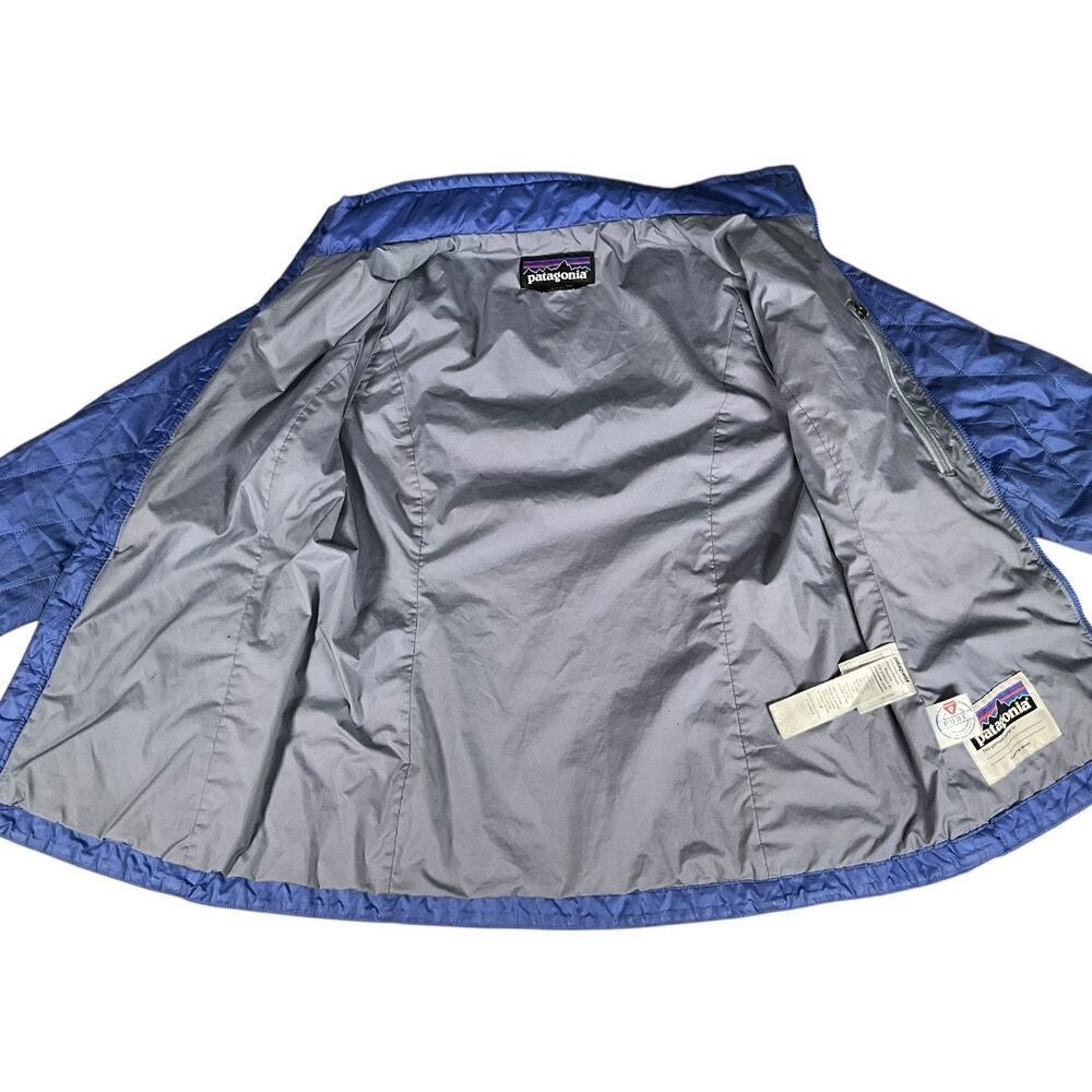 Patagonia Girls Kids Large 12 Quilted Jacket Blue Purple Lightweight Puffer Y2K - Picture 7 of 14